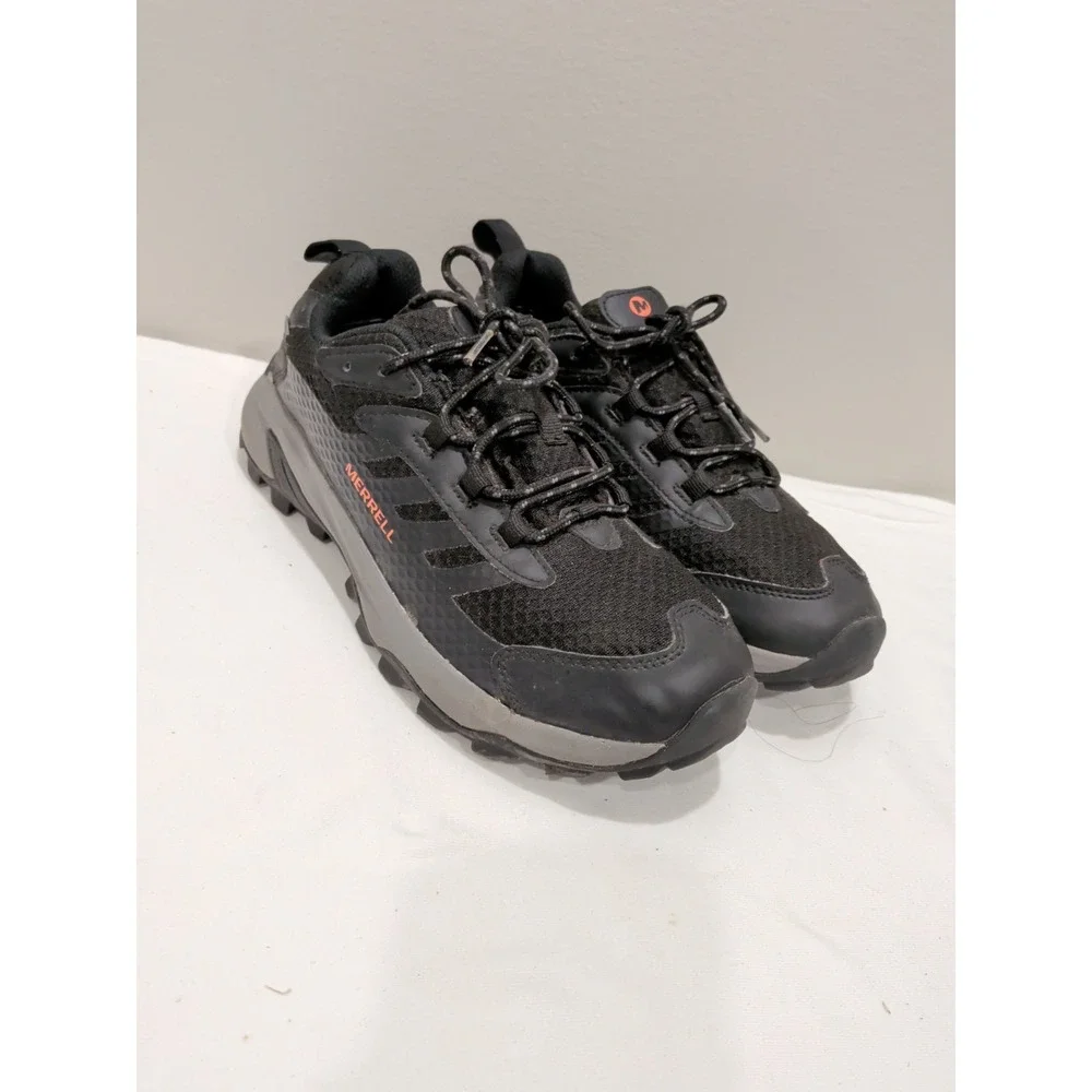 Merrell Moab Speed 2 Low MK267690  Black Waterproof Shoes big Kid  Sz 6